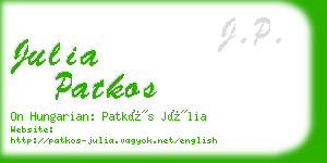 julia patkos business card